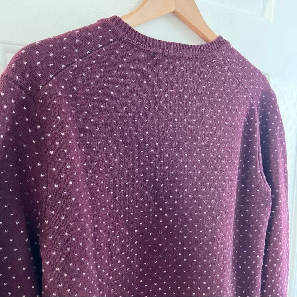 Brooks Brother Micro Dot V-Neck Wool Blend Sweater M